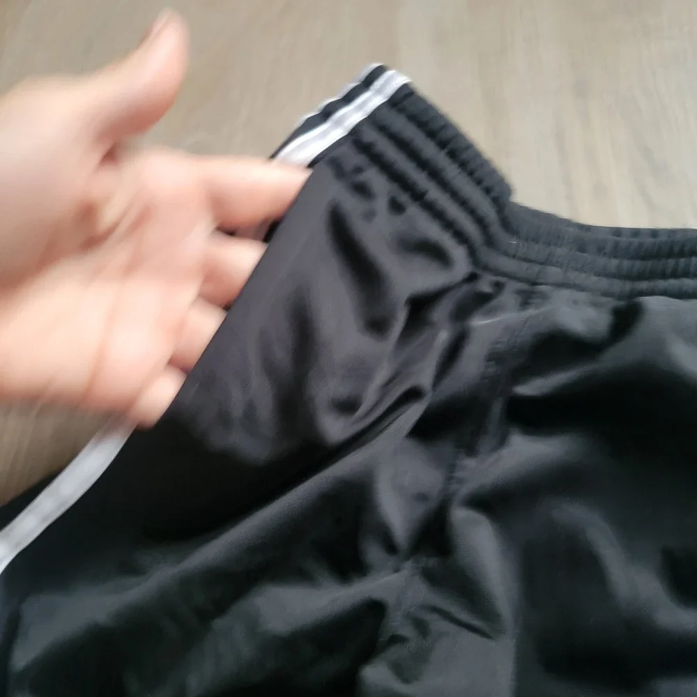 Adidas Joggers Kids Size 4 Black White 3-Stripe Track Pants AK0252 Activewear